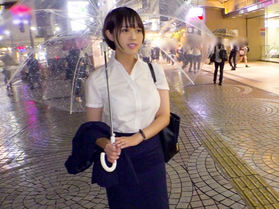 【巨乳OLのナンパ中出し】 ムチムチGカップのOLを口説いてホテルへ！ 敏感ボディを激しく突いてエロ汁まみれ♡