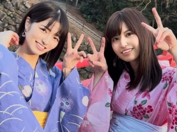 【18歳スレンダー女子大生2人組】温泉旅行でハメ外し！浴衣姿で乱交SEX、若さ溢れる美ボディを激しく交わし合うエロ旅！