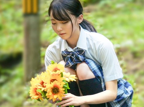 【田舎の純情美少女】『もう…我慢できない…』細身な制服JKが幼馴染と汗だくエッチ!!田舎の純朴な美少女がチンポに夢中で感じまくる!♡
